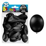 Ballons de baudruche m�tallis�s - surprisez vous - noir - 30 cm - gonflable � lair et h�lium - sachet ...