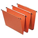 25 dossiers suspendus dual orange pour tiroir f?