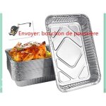 25 pcs grande barquette aluminium carr� accessoire de barbecue barquettes en feuille daluminium plateau ...