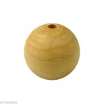 Perles en bois - p. w. international - 25mm - 25 pices - beige - idal pour colliers et bracelets