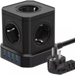 2500w tour multiprise lectriquetour multiprise parafoudre avec 5 prises et 4 ports usbmultiprise usb ...