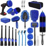 26pcs lot de brosse nettoyage voiturepinceau detailing autokit de brosse nettoyage voiture interieur ...