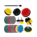 Kit de 27pcs brosse perceusebroches nettoyage rotative voiture brosse visseuse pour voiture / jantes ...