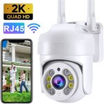 2k 4mp cam�ra surveillance wifi ext�rieure ptz cam�ra ip vision nocturne �tanche ip66 355� 90�