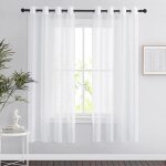 2pcs 140 * 180cm rideau voilage - double panneaux rideau en voile tulle avec oeillets draperies souple ... 2pcs 140 * 180cm rideau voilage - double panneaux rideau en voile tulle avec oeillets draperies souple ...