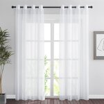 2pcs 140 * 200cm rideau voilage - double panneaux rideau en voile tulle avec oeillets draperies souple ... 2pcs 140 * 200cm rideau voilage - double panneaux rideau en voile tulle avec oeillets draperies souple ...