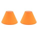 Abat - jour suspendu - homyl - 2pcs - tissu - orange - e27 - contemporain