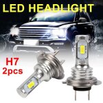2pcs ampoules phares - led h7 - 6000k blanc 10000lm - kit de conversion de phare