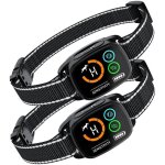 2pcs collier anti aboiement chien automatique 3 modes son / vibration / vibration forte [sans choc] dtection ...