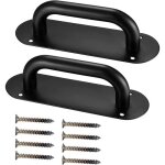 2pcs poign�e de porte coulissante en acier inoxydable poign�e darmoire avec plaque arri�re pour les portes ...