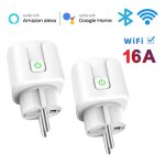 2pcs prise connecte wifi intelligente prumya 16a compatible avec android ios amazon alexa google home ...