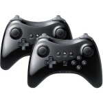 Manette de jeu - qumox - wii u - sans fil bluetooth - 2pcs - couleur noir