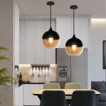 2pcs rtro suspension luminaire en verre tokius lustre plafonnier moderne e27 pour cuisine salle  manger ...
