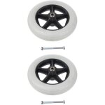 2pcs roues à roulettes avant rollator roues de fauteuil roulant remplacement - argent - 8 2pcs roues à roulettes avant rollator roues de fauteuil roulant remplacement - argent - 8