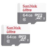 2pcs sandisk ultra micro sd sdxc 64 go classe 10 uhs - i 80 mo / s sdsquns - 064g
