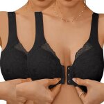 2pcs soutien gorge ouvert devant sans armature soutiens - gorge de sport femme sports bra lace quotidien ...