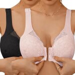 2pcs soutien gorge ouvert devant sans armature soutiens - gorge de sport femme sports bra lace quotidien ...
