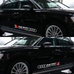 2pcs sticker autocollants pour voiture audi tt s3 s4 s5 s6 s8 s - line a4l a3 a6l q3 q5 a5 a7 a8 tt blanc ...