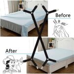 Tendeur drap housse - az king - r�glable de 112 � 200 cm - noir
