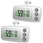 Thermomtre de frigo congelateur 2pcs thermomtre de rfrigrateur min / max ? / ? prcision : 1? (gris) ...