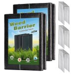 2pcs toile de paillage 12x15m bche de sol anti mauvaises herbes pour jardin verger serre avec 30pcs ...