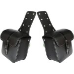 2pcs universel sacoches de selle moto en pu cuir pour harley suzuki yamaha kawasaki noir étanche 2pcs universel sacoches de selle moto en pu cuir pour harley suzuki yamaha kawasaki noir étanche