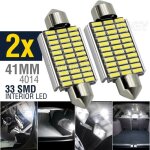 2x 41mm universel ampoules led blanche de voiture intrieure c5w pour veilleuses plaque dimmatriculation ...