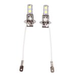 2x 5050 9smd led xenon dc12v ampoules pour phares anti - brouillard 6500k - salalis - h3 - blanc - m�tal ...