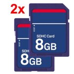 2x 8go sdhc hd carte m�moire card pour appareil photo