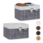 Corbeille lot de 2 panier de rangement housse amovible poignée boîte étagère armoire hxlxp 20 x 31 x ... Corbeille lot de 2 panier de rangement housse amovible poignée boîte étagère armoire hxlxp 20 x 31 x ...