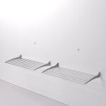 2x �tendoir mural - s�choir � linge pliable - en aluminium et acier - foxydry fold 120
