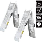 Monzana lot de 2 rampes de chargement pliables en acier galvanis charge max. 200 kg par rampe surface ...