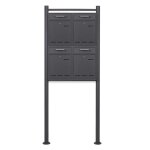 2x2 boite aux lettres v53 anthracite avec pied de support fentre de v