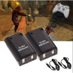 2x4800 mah batterie rechargeable + chargeur cble pour xbox 360 sans fil contrleur controller manette ...