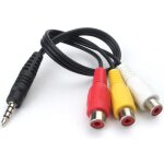 3. 5mm mini av m�le � 3rca female audio vid�o st�r�o c�ble cordon jack adaptateur