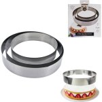 Lot de 1 cadre patissier rond - lily cook - argent - 3 tailles