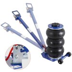 3 t cric pneumatique - vevor - cric de levage  3 coussins 14 - 45cm rparation auto - bleu