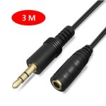 3 m�tres c�ble dextension audio jack 3. 5mm rallonge prise jack m�le � femelle