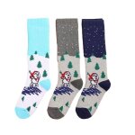 3 paires chaussettes de ski enfant 100%coton respirant thermiques extrieur sport longue
