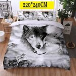 3 pcs couverture de couette doux ensembles literie loup ensemble belle loups ensemble 220 x 240cm et ...