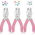 3 pcs perforatrice � papier pince perforateur papier en m�tal avec poign�e douce pour diy artisanat scrapbook ...