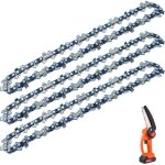 3 pi�ces 6cha�nes de rechange pour mini tron�onneuse �lectrique � batterie portable 37 maillons dentra�nement ...