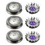 3 pices tte de rasoir lame de rasoir de remplacement pour philips hq3 hq4 hq55 - coupe prcise et confortabl ...