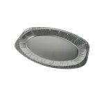 3 plats aluminium 43x28 cm argent