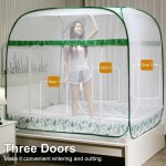3 portes portable automatique pop up moustiquaire pliable respirant filet tente lit 1. 8x2m 3 portes portable automatique pop up moustiquaire pliable respirant filet tente lit 1. 8x2m