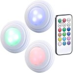 3 spots � led cob rvb / blanc pour meubles de cuisine avec t�l�commande et minuterie ubl - 6. rgbw