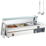 3 x 114 l chauffe - plat buffet - vevor - 1500 w 30 - 85 c bain - marie lectrique inox