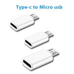 3 x adaptateur micro usb vers usb c (usb type c) - blanc