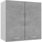 3077?idal?armoire suspendue meuble de cuisine hautarmoire murale placard gris bton 60x31x60 cm meuble ...