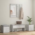 Vidaxl ensemble de meubles de couloir ensemble de vestiaire banc dentre miroir jardinire salon intrieur ...
